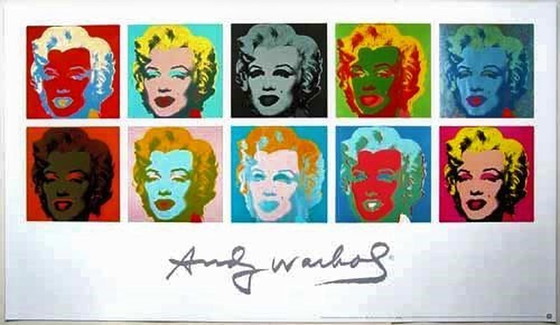 Image 1 of Andy Warhol --Ten Marilyns  --Met Certificaat!!