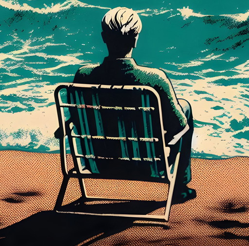 Pop Art Banner 'I Sat By The Ocean'