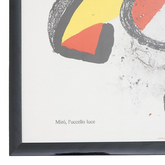 Image 1 of Vintage schilderij "L'uccello luce" van Joan Mirò voor de Biënnale van Venetië, Italië 1981