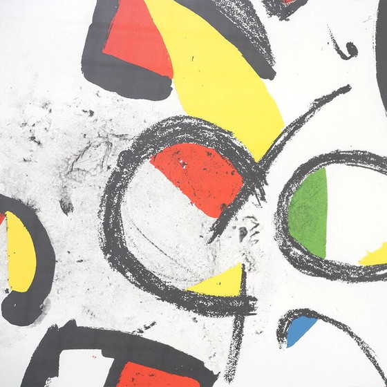 Image 1 of Vintage schilderij "L'uccello luce" van Joan Mirò voor de Biënnale van Venetië, Italië 1981