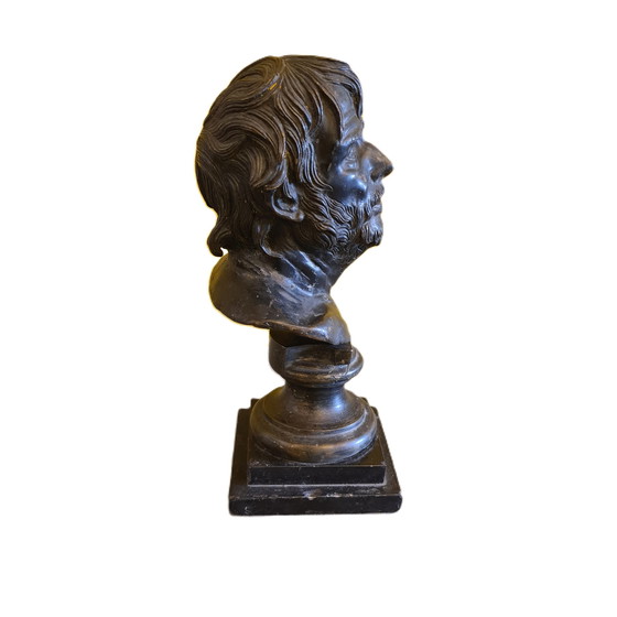 Image 1 of Italiaans bronzen buste van Seneca, 2e helft 19e eeuw