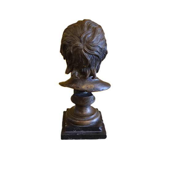 Image 1 of Italiaans bronzen buste van Seneca, 2e helft 19e eeuw