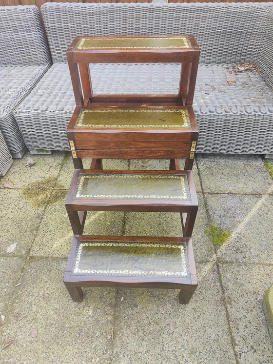 Image 1 of Vintage two step table bibiotheek trap