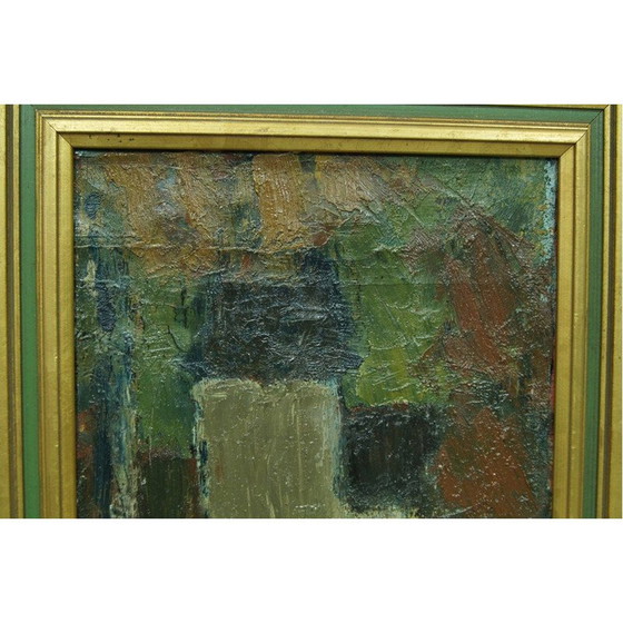 Image 1 of Vintage abstracte olieverfcompositie door Bengt Crantz, Zweden 1960