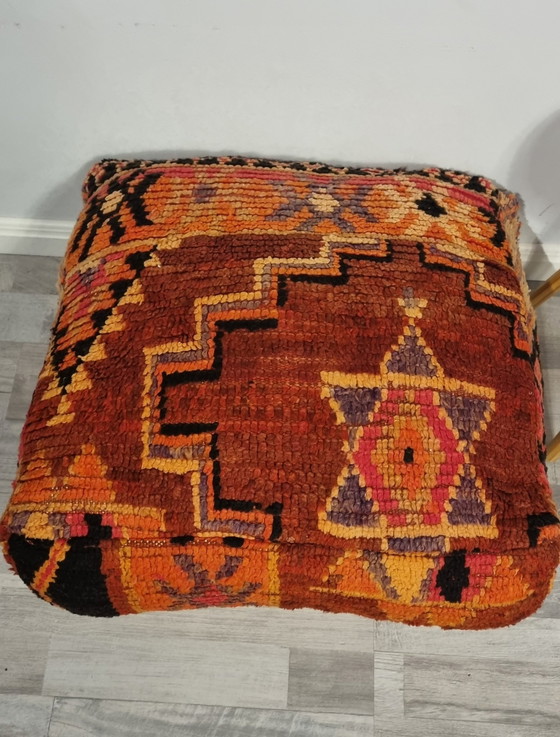 Image 1 of Vintage Berber Poef Handgemaakt In Marokko