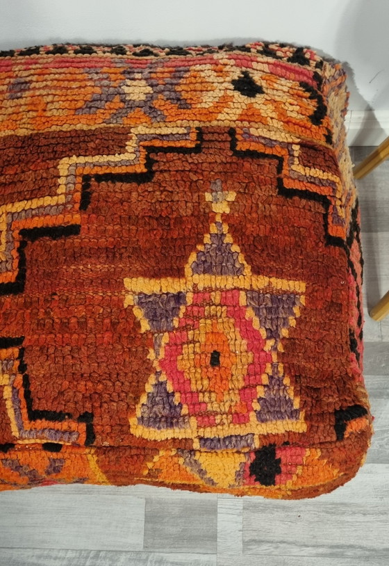 Image 1 of Vintage Berber Poef Handgemaakt In Marokko