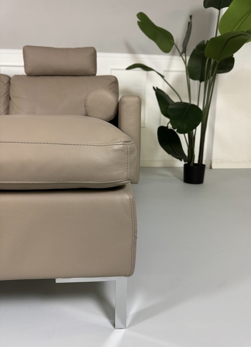 Brühl Alba Designer Sofa Donsvulling Leren Bank Zacht