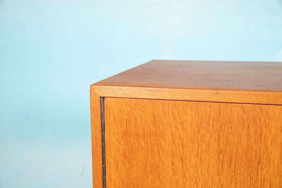 Image 1 of Vintage blond zwevend dressoir 60s, floating sideboard oak