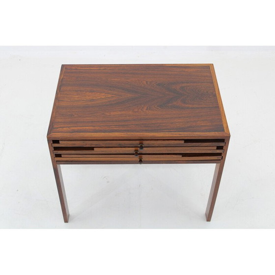 Image 1 of Vintage kast met 3 klaptafels van Illum Wikkelso voor Silkeborg, Denemarken 1960