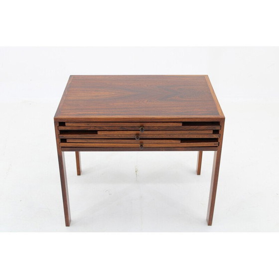 Image 1 of Vintage kast met 3 klaptafels van Illum Wikkelso voor Silkeborg, Denemarken 1960