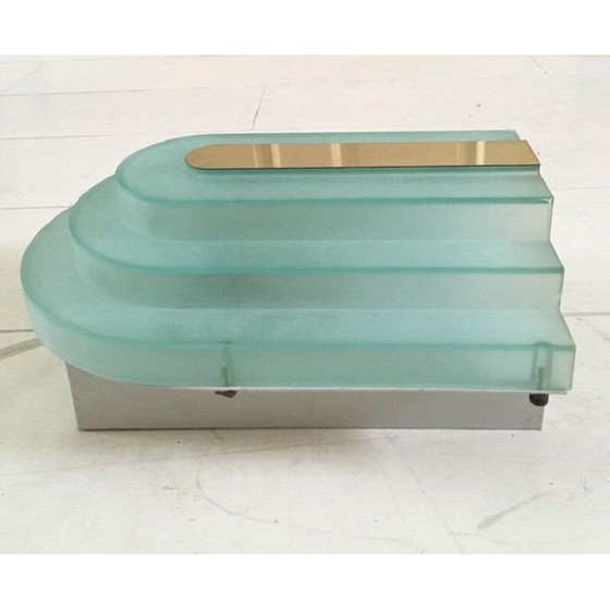 Image 1 of Vintage plastic en metalen memphis stijl wandlamp van Herda, 1980