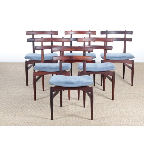 Image 1 of 6 Scandinavische stoelen Rio palissander, Poul Hundevad