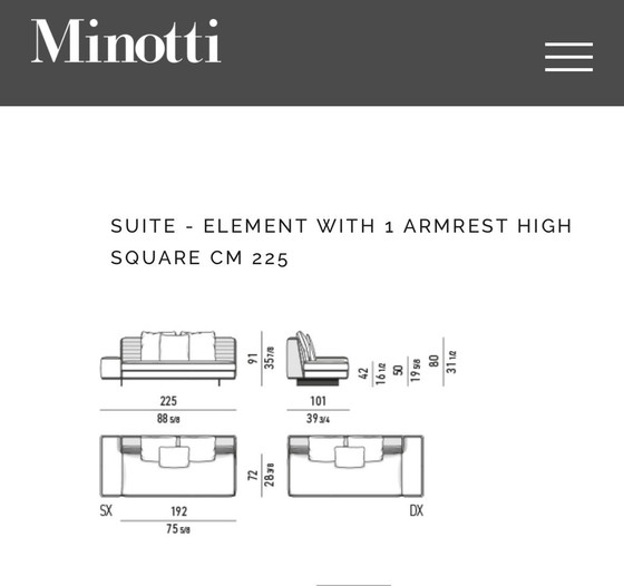 Image 1 of Minotti Roger Configuratie In Stof G 326X418Cm + Bench