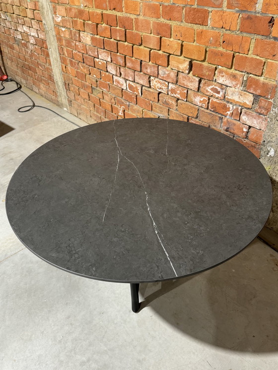 Image 1 of Ronde eettafel - Keramiek - grijs - Diameter 120 cm