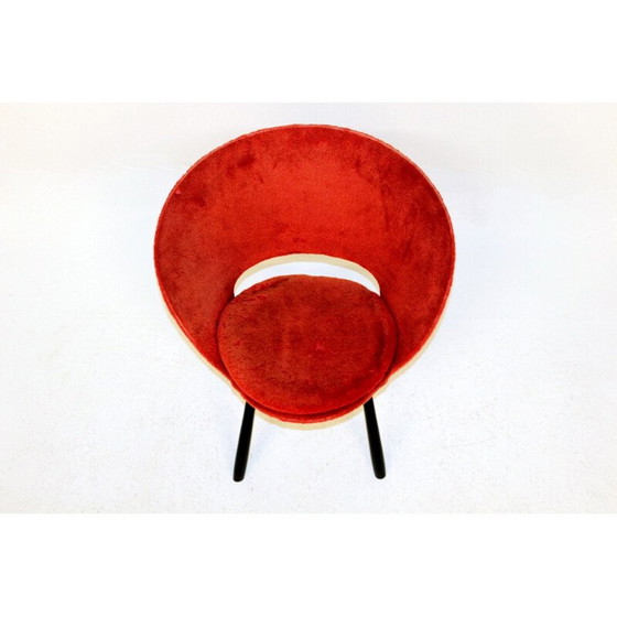 Image 1 of Vintage suède fauteuil 1950