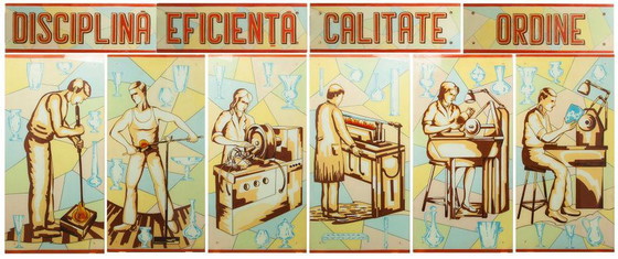 Image 1 of Glaspanelen met socialisten