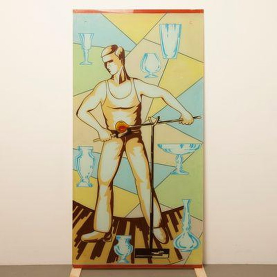 Image 1 of Glaspanelen met socialisten