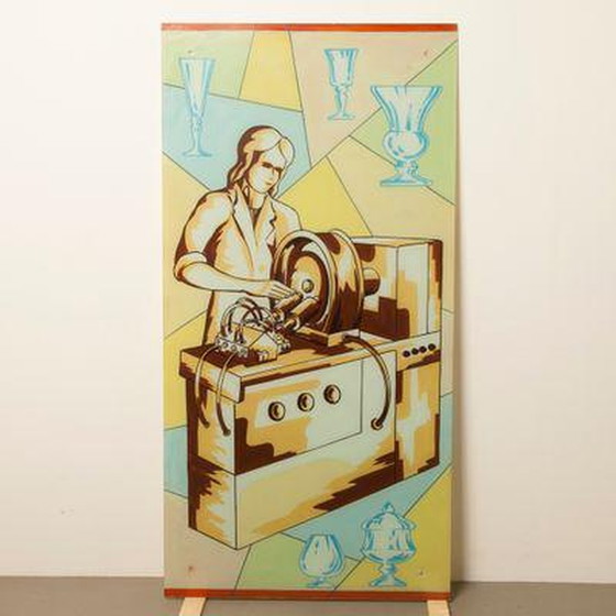 Image 1 of Glaspanelen met socialisten