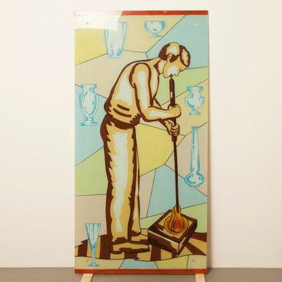 Image 1 of Glaspanelen met socialisten