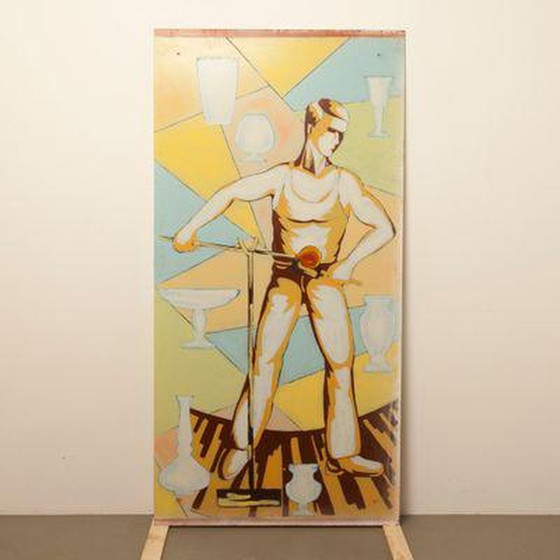 Image 1 of Glaspanelen met socialisten