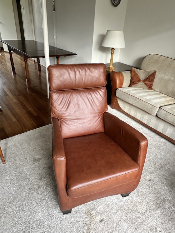 Image 1 of 2x Vintage Leren Fauteuil