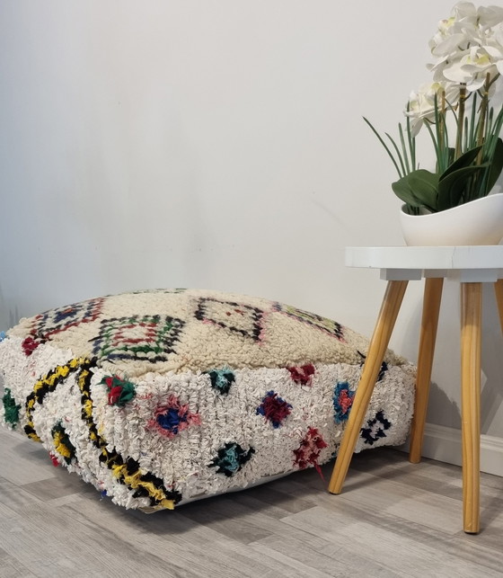 Image 1 of Vintage Berber Pouf, Marokkaans Zitkussen