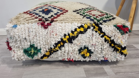 Image 1 of Vintage Berber Pouf, Marokkaans Zitkussen