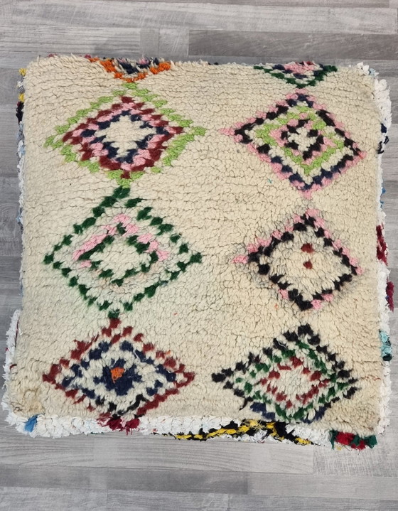 Image 1 of Vintage Berber Pouf, Marokkaans Zitkussen