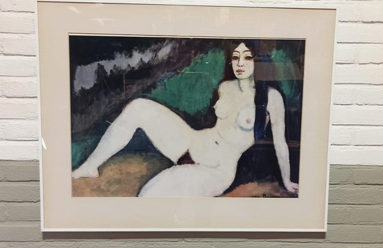 Image 1 of Vintage ingelijste poster, Sirene Espagnole, Kees van Dongen