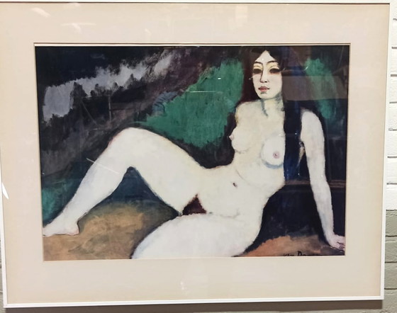 Image 1 of Vintage ingelijste poster, Sirene Espagnole, Kees van Dongen