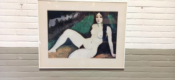 Image 1 of Vintage ingelijste poster, Sirene Espagnole, Kees van Dongen