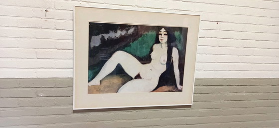 Image 1 of Vintage ingelijste poster, Sirene Espagnole, Kees van Dongen