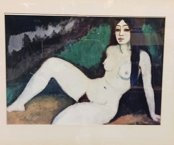 Image 1 of Vintage ingelijste poster, Sirene Espagnole, Kees van Dongen