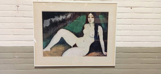 Image 1 of Vintage ingelijste poster, Sirene Espagnole, Kees van Dongen