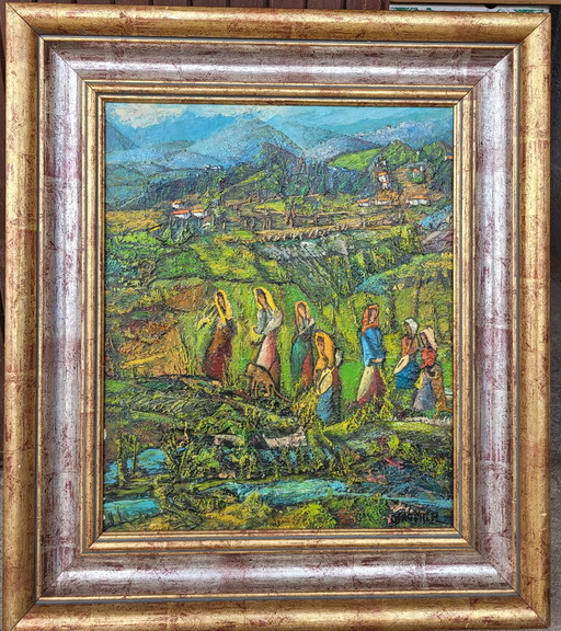 Osnophla Ec Setoise-Hsp-Deplacement Des Bohémiens Ou Bohémiennes Au Singe..Afm 46X38Cm