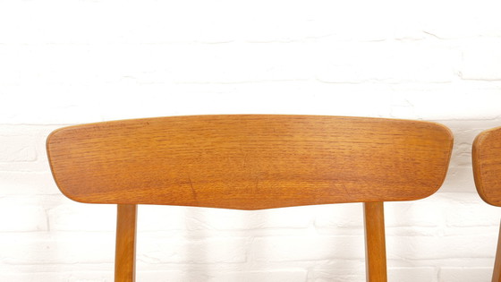 Image 1 of 6 X Vintage Eetkamerstoel | Teak | Gerestaureerd