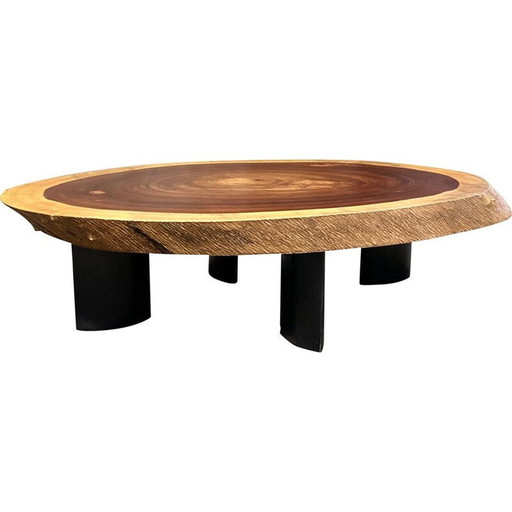 Vintage massief mahonie salontafel, jaren 1950