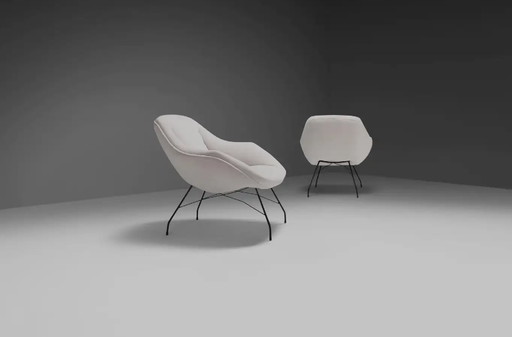 2x "Concha" fauteuils van Carlo Hauner & Martin Eisler