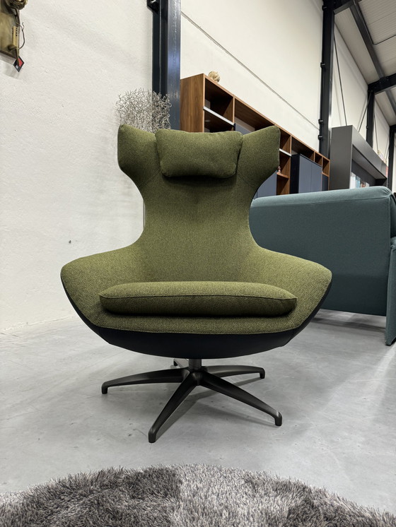 Image 1 of Leolux Caruzzo Relaxfauteuil Groen Zwart 