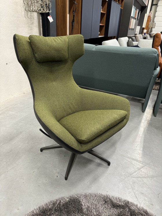 Image 1 of Leolux Caruzzo Relaxfauteuil Groen Zwart 