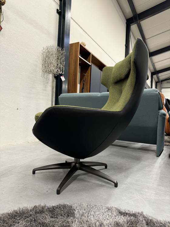 Image 1 of Leolux Caruzzo Relaxfauteuil Groen Zwart 