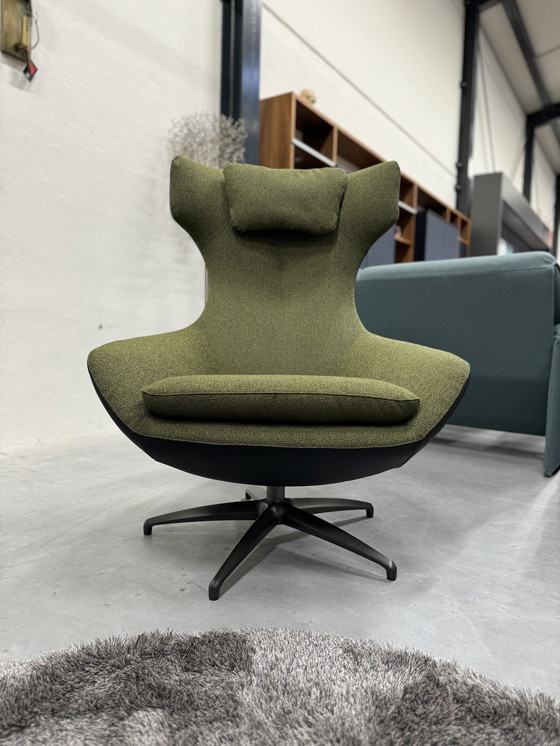 Image 1 of Leolux Caruzzo Relaxfauteuil Groen Zwart 