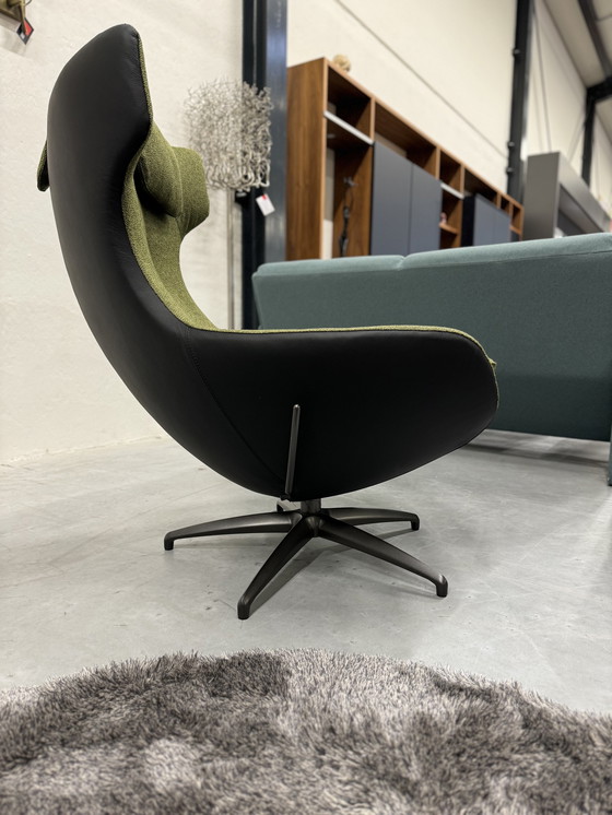 Image 1 of Leolux Caruzzo Relaxfauteuil Groen Zwart 