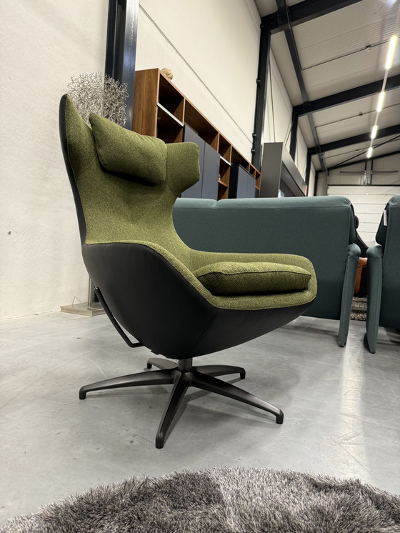 Image 1 of Leolux Caruzzo Relaxfauteuil Groen Zwart 