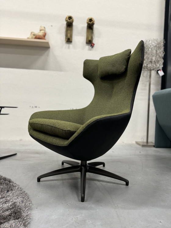 Image 1 of Leolux Caruzzo Relaxfauteuil Groen Zwart 