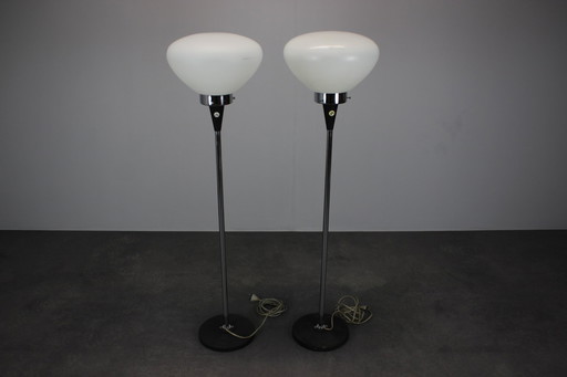 Set van 2 Mid Century staande lampen door J. Bejvl, Tsjecho-Slowakije, 1960S