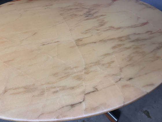 Image 1 of Vintage Salontafel Marmer Chroom Palissander