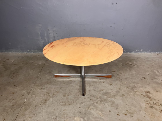 Image 1 of Vintage Salontafel Marmer Chroom Palissander