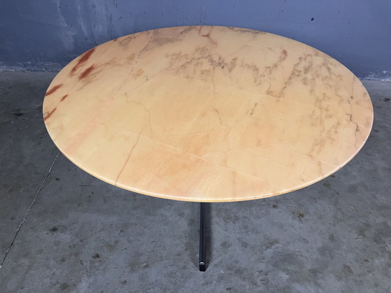 Image 1 of Vintage Salontafel Marmer Chroom Palissander