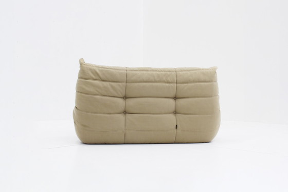 Image 1 of Ligne Roset  Togo 2 Zits Sofa Beige Stof Door Michel Ducaroy